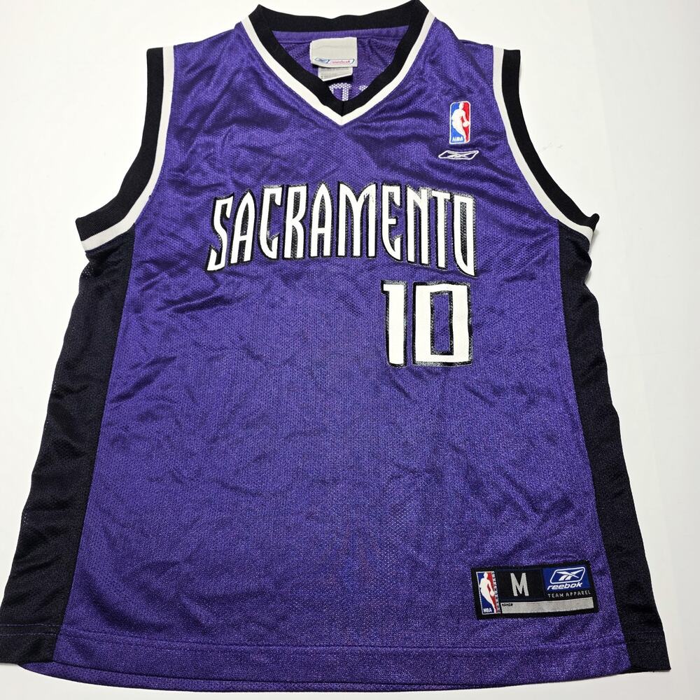Vintage Reebok Sacramento Kings #10 Mike Bibby NBA Jersey Youth Medium Purple